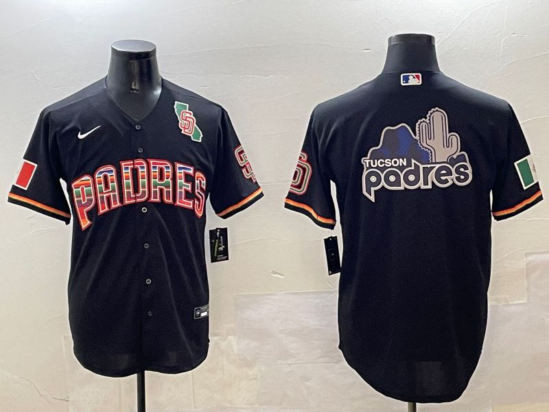 Men San Diego Padres Blank Black Fashion Game 2025 Nike MLB Jersey style 5->chicago cubs->MLB Jersey